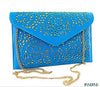 Hollow Chains Envelope Leather Clutch