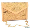 Hollow Chains Envelope Leather Clutch