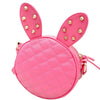 Cute Rabbit Ear Round PU Leather Bag