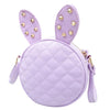 Cute Rabbit Ear Round PU Leather Bag