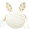 Cute Rabbit Ear Round PU Leather Bag