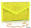 Hollow Chains Envelope Leather Clutch